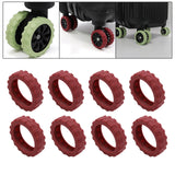 Maxbell 8 Pieces Travel Suitcases Wheels Cover More Quiet Trolley Case Casters Cover A