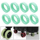 Maxbell 8 Pieces Travel Suitcases Wheels Cover More Quiet Trolley Case Casters Cover C