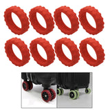 Maxbell 8 Pieces Travel Suitcases Wheels Cover More Quiet Trolley Case Casters Cover D