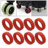 Maxbell 8 Pieces Travel Suitcases Wheels Cover More Quiet Trolley Case Casters Cover D