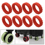 Maxbell 8 Pieces Travel Suitcases Wheels Cover More Quiet Trolley Case Casters Cover D