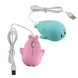 Maxbell Dolphin Shape Wired Mouse Gift Cute Desktop Mouse for Computer PC Laptop Boy pink