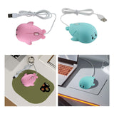 Maxbell Dolphin Shape Wired Mouse Gift Cute Desktop Mouse for Computer PC Laptop Boy pink
