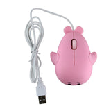 Maxbell Dolphin Shape Wired Mouse Gift Cute Desktop Mouse for Computer PC Laptop Boy pink