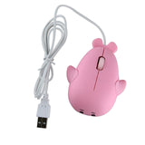 Maxbell Dolphin Shape Wired Mouse Gift Cute Desktop Mouse for Computer PC Laptop Boy pink