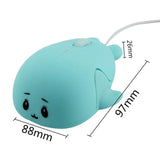 Maxbell Dolphin Shape Wired Mouse Gift Cute Desktop Mouse for Computer PC Laptop Boy blue