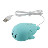 Maxbell Dolphin Shape Wired Mouse Gift Cute Desktop Mouse for Computer PC Laptop Boy blue