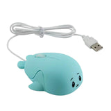 Maxbell Dolphin Shape Wired Mouse Gift Cute Desktop Mouse for Computer PC Laptop Boy blue