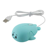 Maxbell Dolphin Shape Wired Mouse Gift Cute Desktop Mouse for Computer PC Laptop Boy blue