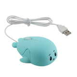 Maxbell Dolphin Shape Wired Mouse Gift Cute Desktop Mouse for Computer PC Laptop Boy blue