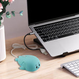 Maxbell Dolphin Shape Wired Mouse Gift Cute Desktop Mouse for Computer PC Laptop Boy blue