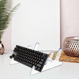 Maxbell Acrylic Keyboard Display Stand 3 Tier Shelf Transparent for Desk Lightweight Style A
