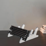 Maxbell Acrylic Keyboard Display Stand 3 Tier Shelf Transparent for Desk Lightweight Style A