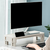 Maxbell Desktop Monitor Stand Riser Tablet Phone Stand for Office Computers Printers Beige