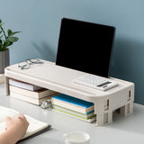 Maxbell Desktop Monitor Stand Riser Tablet Phone Stand for Office Computers Printers Beige