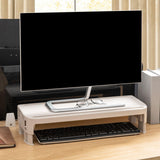 Maxbell Desktop Monitor Stand Riser Tablet Phone Stand for Office Computers Printers Beige