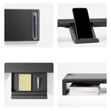 Maxbell Monitor Stand Riser Ergonomic Tablet Phone Stand for Monitors Desktop Laptop Black USB Interface