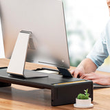 Maxbell Monitor Stand Riser Ergonomic Tablet Phone Stand for Monitors Desktop Laptop Black USB Interface