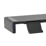 Maxbell Monitor Stand Riser Ergonomic Tablet Phone Stand for Monitors Desktop Laptop Black USB Interface