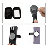 Maxbell Phone Mirror Reflection Clip Selfie Device Portable Phone Camera Mirror Clip Black