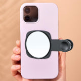 Maxbell Phone Mirror Reflection Clip Selfie Device Portable Phone Camera Mirror Clip Black