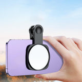 Maxbell Phone Mirror Reflection Clip Selfie Device Portable Phone Camera Mirror Clip Black