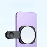 Maxbell Phone Mirror Reflection Clip Selfie Device Portable Phone Camera Mirror Clip Black