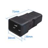 Maxbell IEC320 C20 to C19 Power Adapter Professional PVC Power Plug High Performance