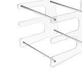 Maxbell Keyboard Stand Shelf Acrylic 3 Tiers Keyboard Mouse Organizer for Table Home Clear