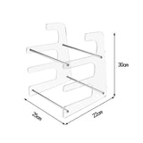 Maxbell Keyboard Stand Shelf Acrylic 3 Tiers Keyboard Mouse Organizer for Table Home Clear