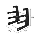 Maxbell Keyboard Stand Shelf Acrylic 3 Tiers Keyboard Mouse Organizer for Table Home Black