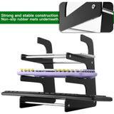 Maxbell Keyboard Stand Shelf Acrylic 3 Tiers Keyboard Mouse Organizer for Table Home Black