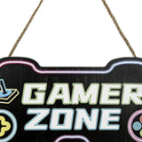 Maxbell Gaming Door Sign Hanging Wooden Sign for Esports Room Boys Bedroom Kids Room
