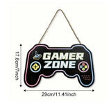 Maxbell Gaming Door Sign Hanging Wooden Sign for Esports Room Boys Bedroom Kids Room