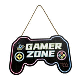 Maxbell Gaming Door Sign Hanging Wooden Sign for Esports Room Boys Bedroom Kids Room