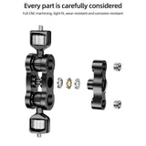 Maxbell Universal Arm with Dual Ball Head Tripod Accessory for Microphone