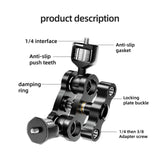 Maxbell Universal Arm with Dual Ball Head Tripod Accessory for Microphone