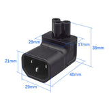 Maxbell IEC320 C14 to IEC320 C5 Power Adapter PVC Connector for Powered Speaker Pdus