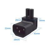 Maxbell IEC320 C14 to C7 Power Adapter PVC C14 Male to C7 Female for Home Appliances