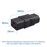 Maxbell IEC320 C14 to IEC320 C19 Power Adapter Connector for Pdu Ups Routers Servers