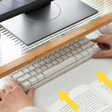 Maxbell Monitor Stand Desk Wood Desktop Shelf Stable Wooden Desktop Oraganizer Shelf 50cmx22cmx9.5cm