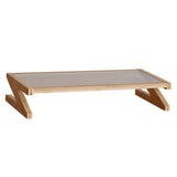 Maxbell Monitor Stand Desk Wood Desktop Shelf Stable Wooden Desktop Oraganizer Shelf 50cmx22cmx9.5cm