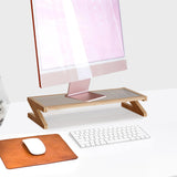 Maxbell Monitor Stand Desk Wood Desktop Shelf Stable Wooden Desktop Oraganizer Shelf 50cmx22cmx9.5cm