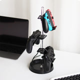Maxbell 3 Tier Game Controller Holder Easy Installation Headphones Rotatable Display Black