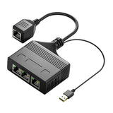 Maxbell RJ 45 Ethernet Splitter Network Splitter Ethernet Adapter for Cat8 Cat5 Cat5E 1to4 1000Mbps Female