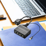 Maxbell RJ 45 Ethernet Splitter Network Splitter Ethernet Adapter for Cat8 Cat5 Cat5E 1to4 1000Mbps Female