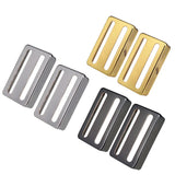 Max 2pcs Brass Humbucker Pickup Cover Two-line for Electric Guitar Parts Silver