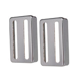 Max 2pcs Brass Humbucker Pickup Cover Two-line for Electric Guitar Parts Silver