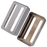 Max 2pcs Brass Humbucker Pickup Cover Two-line for Electric Guitar Parts Silver