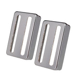 Max 2pcs Brass Humbucker Pickup Cover Two-line for Electric Guitar Parts Silver